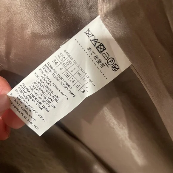 Maxmara Intrend mohair/alpaca long coat with belt - Picture 2 of 5